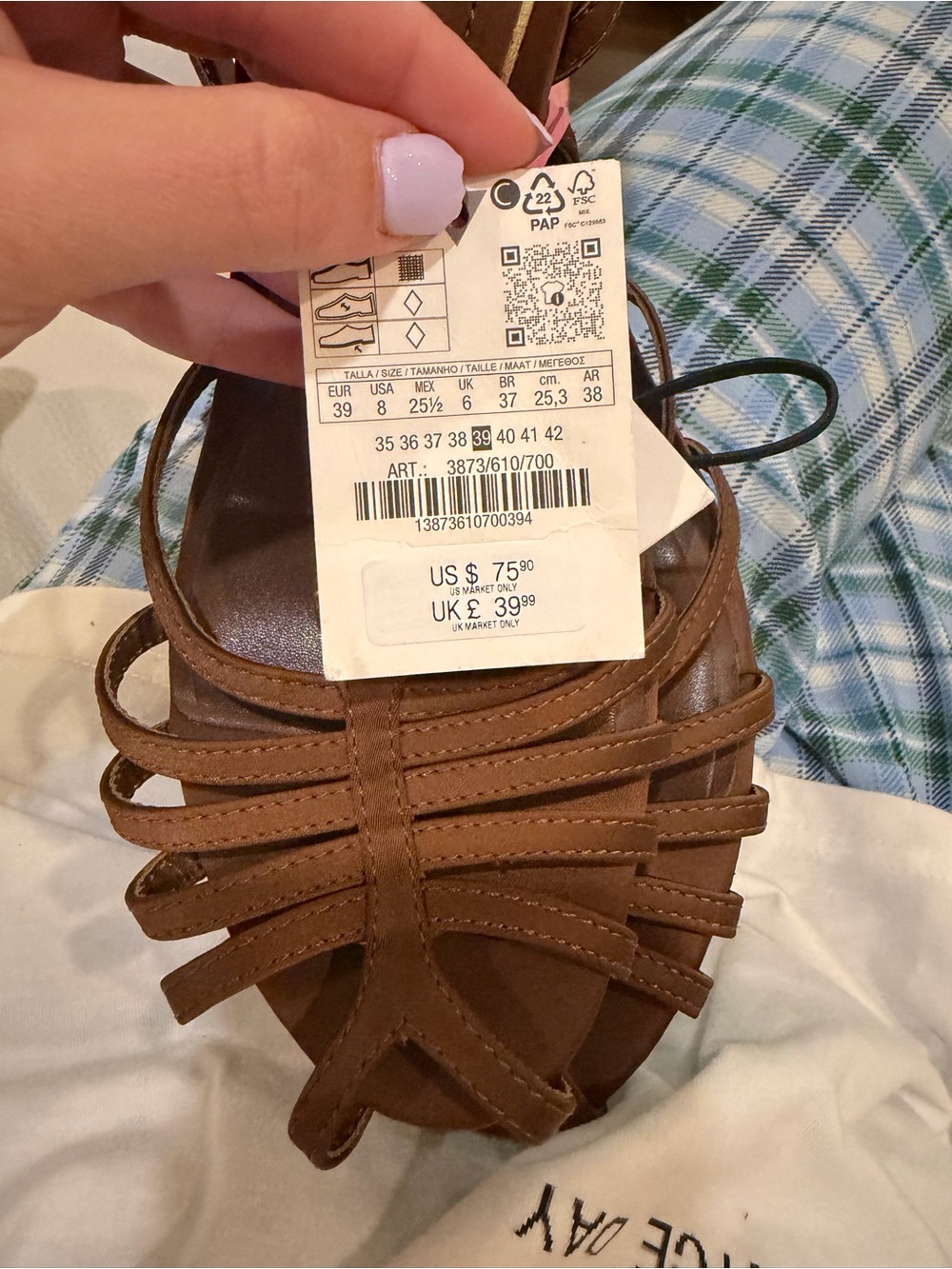 ZARA Brown Strappy Slingback Heels - Picture 6 of 6